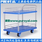 靜音手推車 超靜音PLA150-T2-HL2 二層護(hù)欄式