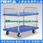 靜音手推車 半靜音PLA300Y-T2-HL2-D 二層護(hù)欄式
