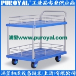 靜音手推車 超靜音PLA200-T2-HL2-D 二層護(hù)欄式