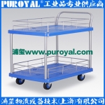 靜音手推車 半靜音PLA150Y-T2-HL2 二層護(hù)欄式
