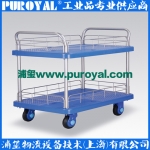 靜音手推車 超靜音PLA300-T2-HL2-D 二層護(hù)欄式