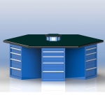 六角工作臺/鉗工實訓(xùn)臺/機修維修工作臺